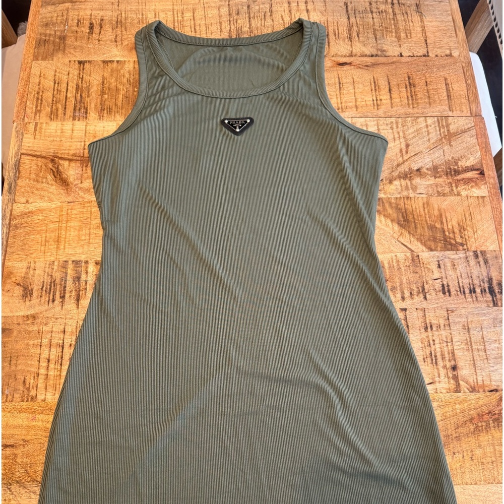 Prada Tank Dress Large Olive Green size XL no return no refunds all sales final